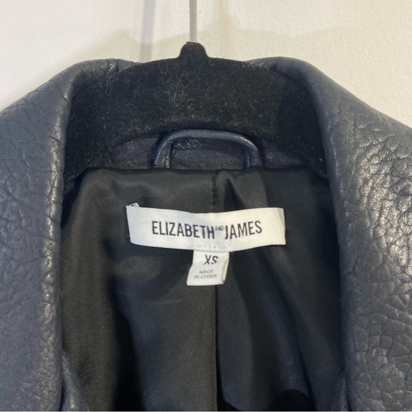 Elizabeth And James Black Lamb Leather Jacket - Picture 2 of 8